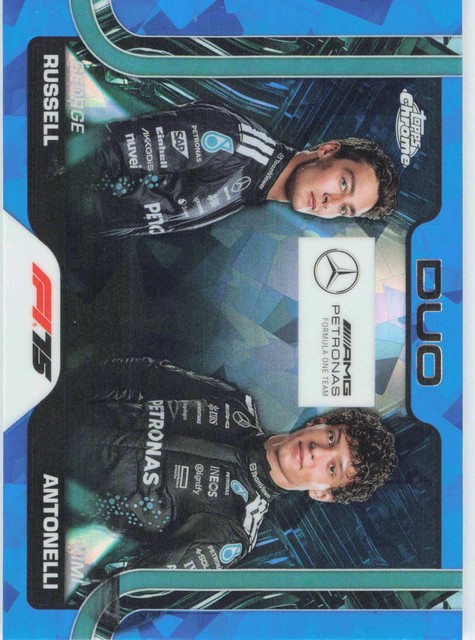 2025 Topps Chrome Sapphire Formula 1 #167 George Russell / Kimi Antonelli