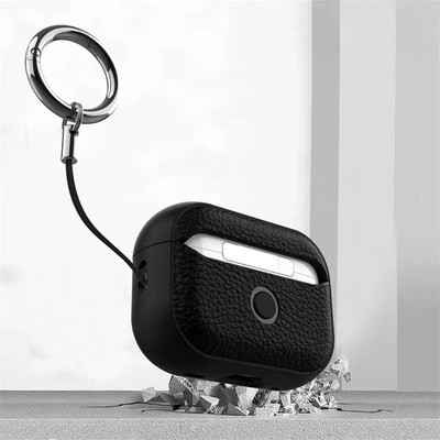 Apple AirPods 1 2 3 4 Pro Leder Textur Schutzhülle Kabellos Cover