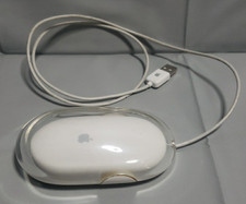 Apple Vintage Mouse M5769 Standard Mouse Clear Tested And Working but Dirty