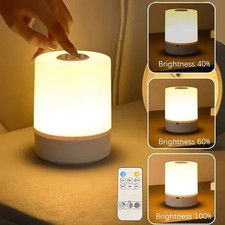 LED Bedside Night Light Dimmable Touch Table Lamp Rechargeable Bedroom Desk