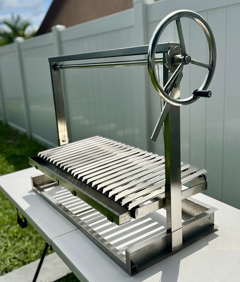 不锈钢户外烧烤 Parrilla Santa Maria 阿根廷烧烤架 V 格栅 — 第 4/4 张图片