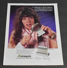 1988 Print Ad Allyce Beasley Custom Made Xstamper Signatures Logos Lady Art