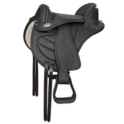 55HS 17 In Horse English Treeless Saddle Hilason Endurance Trail Leather