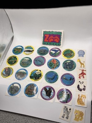 Vintage Sedgwick County Zoo Sticker Lot Endangered Species 1990s Wichita KS