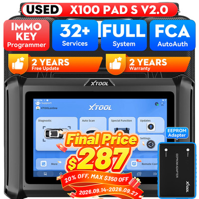 2026 XTOOL USED X100PAD S V2.0 Auto Diagnostic Tool Scanner IMMO Key Programmer