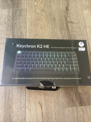 Keychron K2 HE Wireless Mechanical Keyboard 75% Magnetic QWERTY English Black