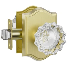 HOSOM Glass Door Knob Interior, Crystal Passage Door Knobs for Hallway Closet...