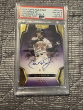 2024 Topps Five Star Cal Ripken Jr Auto Purple /50 Psa 8 Auto 9