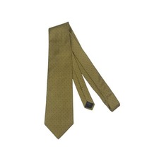 NWT Brooks Brothers Makers All Silk Tan Blue Dot Pattern Tie USA