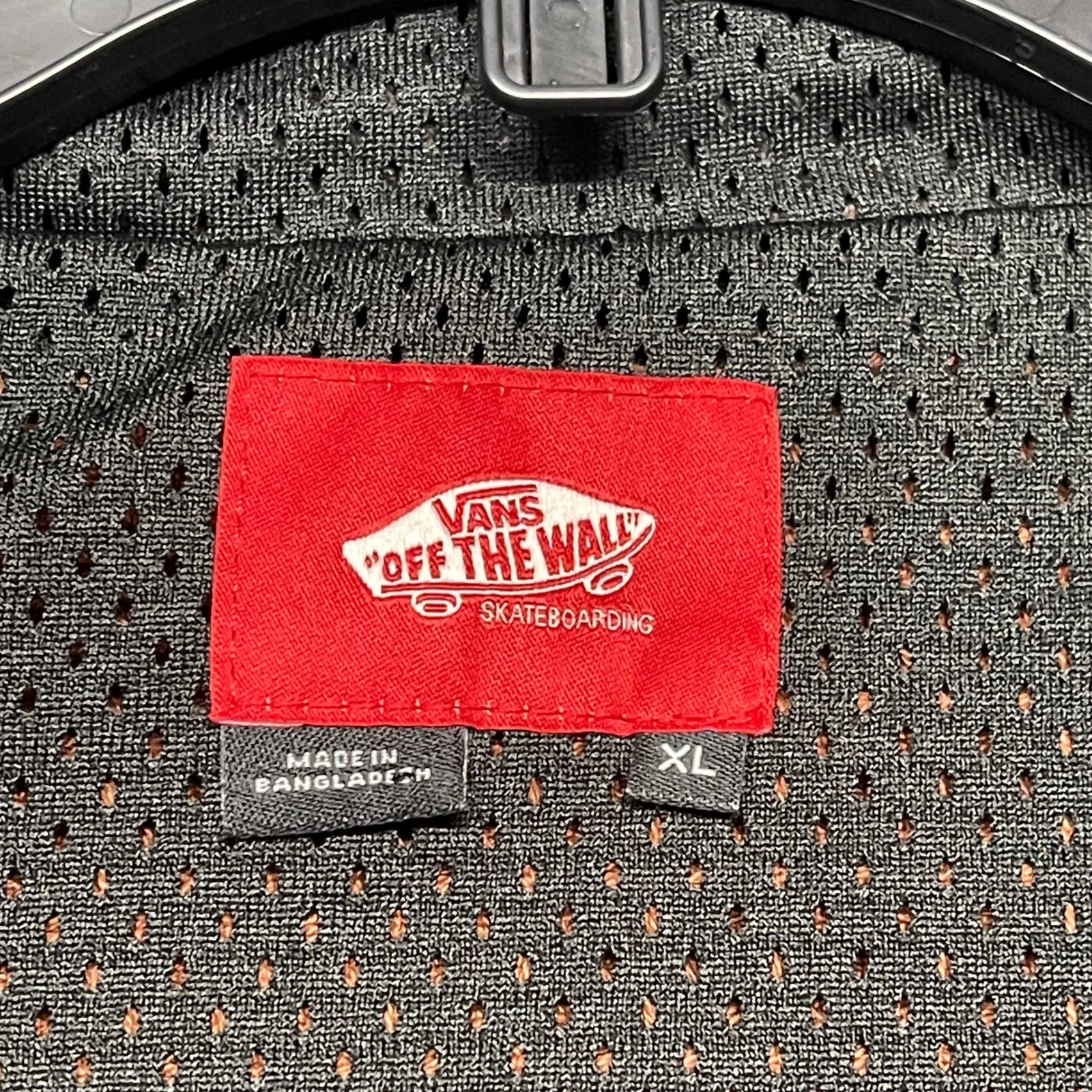 Vans Jacket Mens XL Rust Orange Waffle Full Zip Mesh Lined Skate Streetwear NEW - product detail image 8