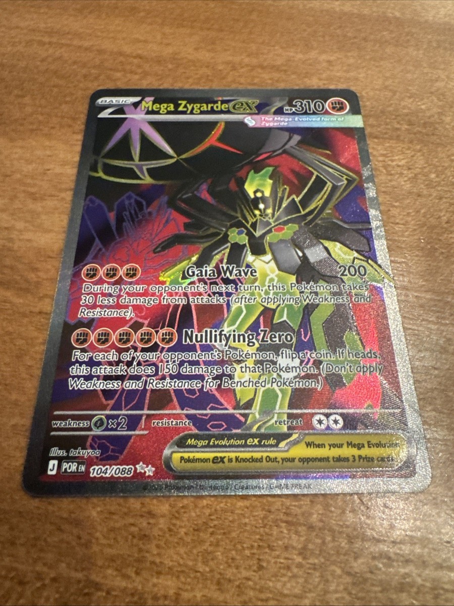 2026 Pokémon Mega Zygarde EX Full Art Ultra Rare Holo 104/088 NM