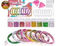 Geschenk MäDchen 5 6 7 8 9 Jahre, Bastelset Kinder Ab 6 Jahre Glitzer ArmbäNder