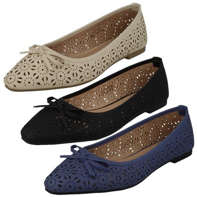 Flache Damenschuhe Spot On Ballerinas F80460