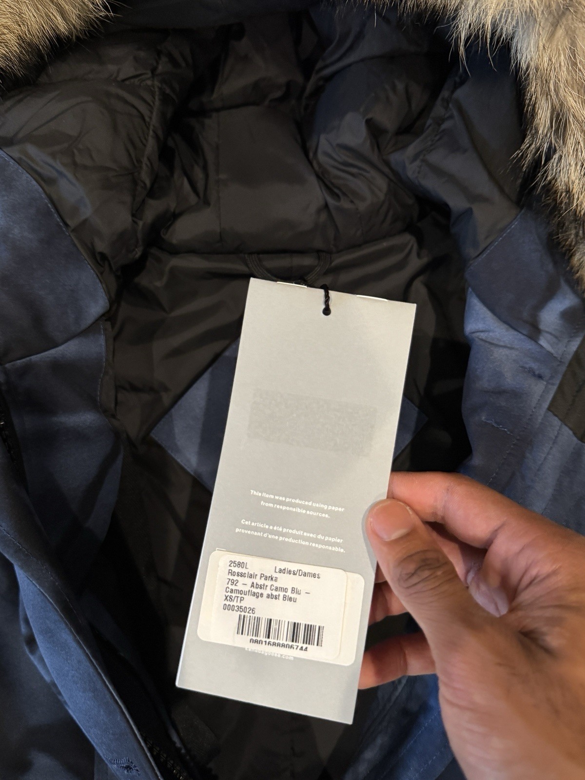 Rare Canada Goose Women's Abstract Camo Rossclair Parka NWT image 6