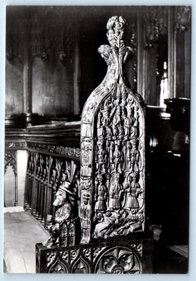 RPPC Chester Cathedral Dean's Stall - Cheshire ENGLAND UK 4x6 Postcard