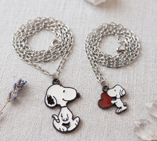 Peanuts Snoopy Charm Necklace with heart New