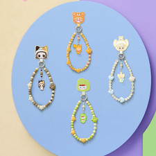 AUTHENTIC POP BEAN PAJAMA PARTY SERIES MOBILE PHONE CHAIN CONFIRMED FIGURE GIFT 