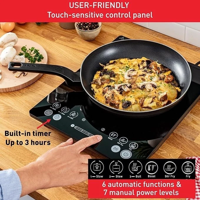 TEFAL Table Top Portable Ceramic Induction Hob IH201840 - 2100W - NEW BOXED
