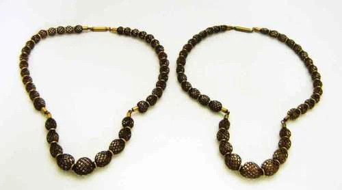 Mourning Hair Necklaces pair