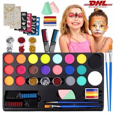 Kinderschminken Xmas Halloween Schminke Set 20 Farben Face Paint Make Up Kinder