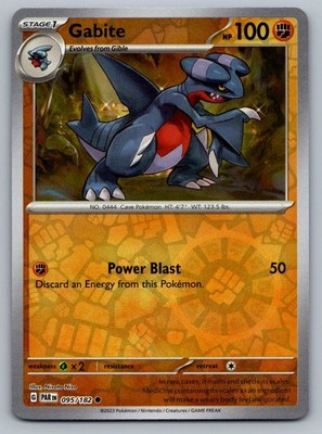 2023 Pokemon Paradox Rift Gabite 095/182 Reverse Holo