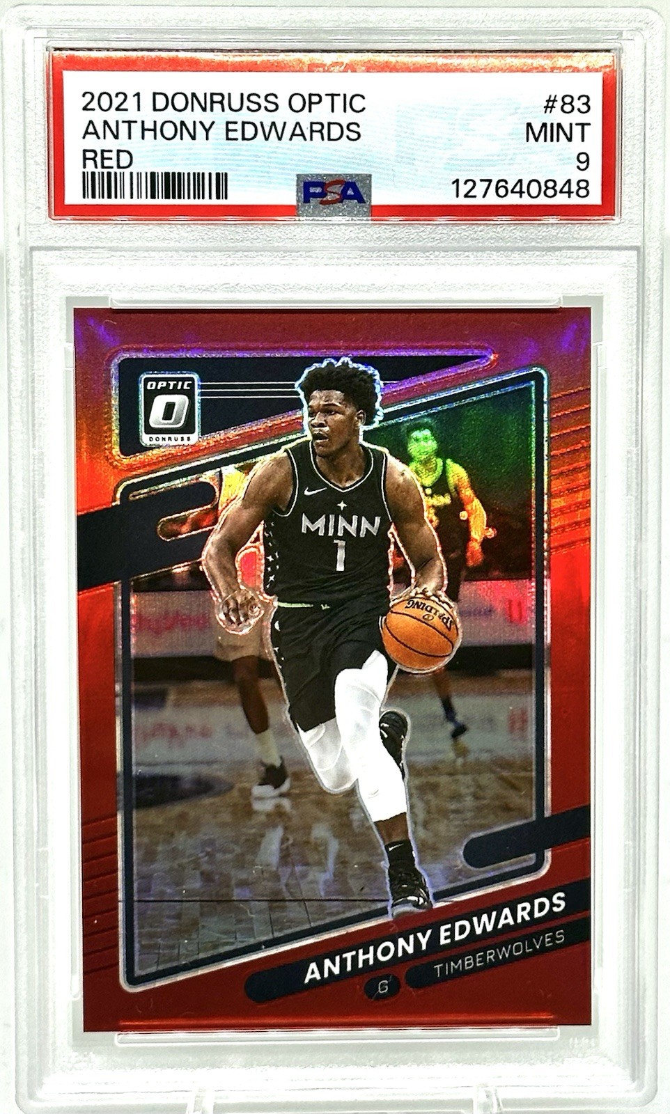 2021-22 Panini Donruss Optic - Anthony Edwards #83 Red /99