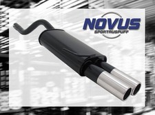 NOVUS Sportauspuff Gruppe N ESD 2x 76 mm rund für RENAULT CLIO 2 Typ B