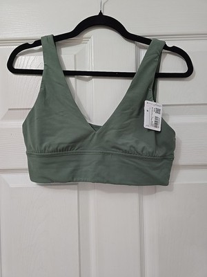 LULULEMON Sports Bra Women s  10 A/B Legacy Green ALIGN V-Neck MSRP $58.00 