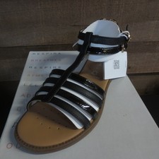 GEOX GIRL'S J.S. KARLY BLACK SANDAL - US SIZE 3.5