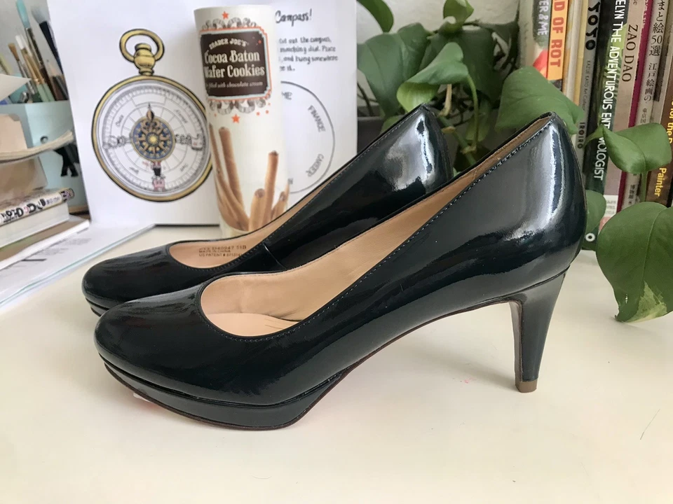 Zapatos Cole Haan charol tacones NikeAir vintage vestido bomba mujer 5.5B Foto 2 de 4