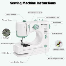16 Stitches  Mini Portable Sewing Machine for Beginners Adults 42PCS Kit