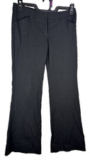Express Editor Flare Trouser Low Rise Wide Leg Dress Pants Black Women s Size 6
