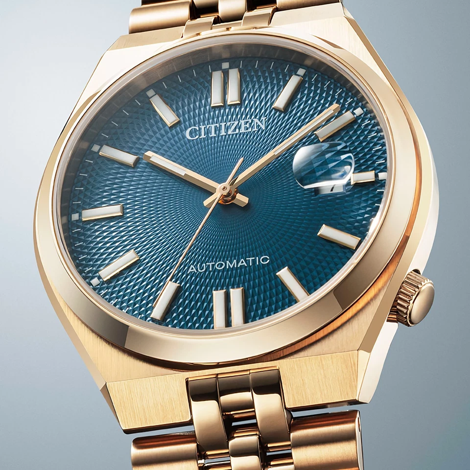 Reloj para hombre Citizen NK0023-57L Tsuyosa 40 mm automático esfera azul pantalla de fecha Foto 4 de 4