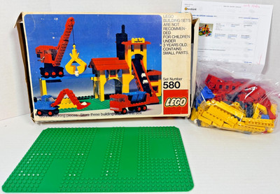 LEGO (580) Legoland: Brick Yard - 100% Verified Complete w/Box - Vintage 1975