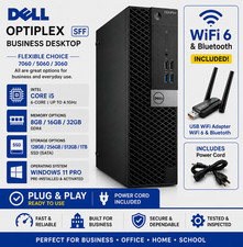 Dell OptiPlex SFF Compute i5-8500 32GB 512GB SSD Win11 WiFi Bluetooth Desktop PC