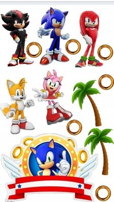 Sonic Essbar Party Fußball Tortenaufleger Torte Zuckermasse +TEXT
