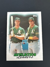 1988 Topps - Team Leaders Mark McGwire, Jose Canseco #759