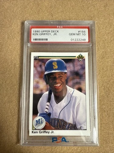 PSA 10 GEM MINT BASEBALL CARD 1990 UPPER DECK KEN GRIFFEY JR MARINERS HOF #156