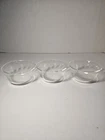 3 Vintage pyrex (Corning) #463 6 oz Clear Custard Ramekin Cup Scalloped Rim