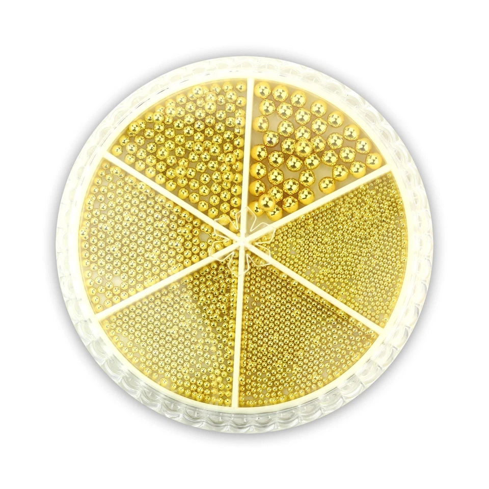 VON WELLEAN EIGENART NailArt Perlchen mit feinem Perlglanz -pearl gold (GBPP-03)