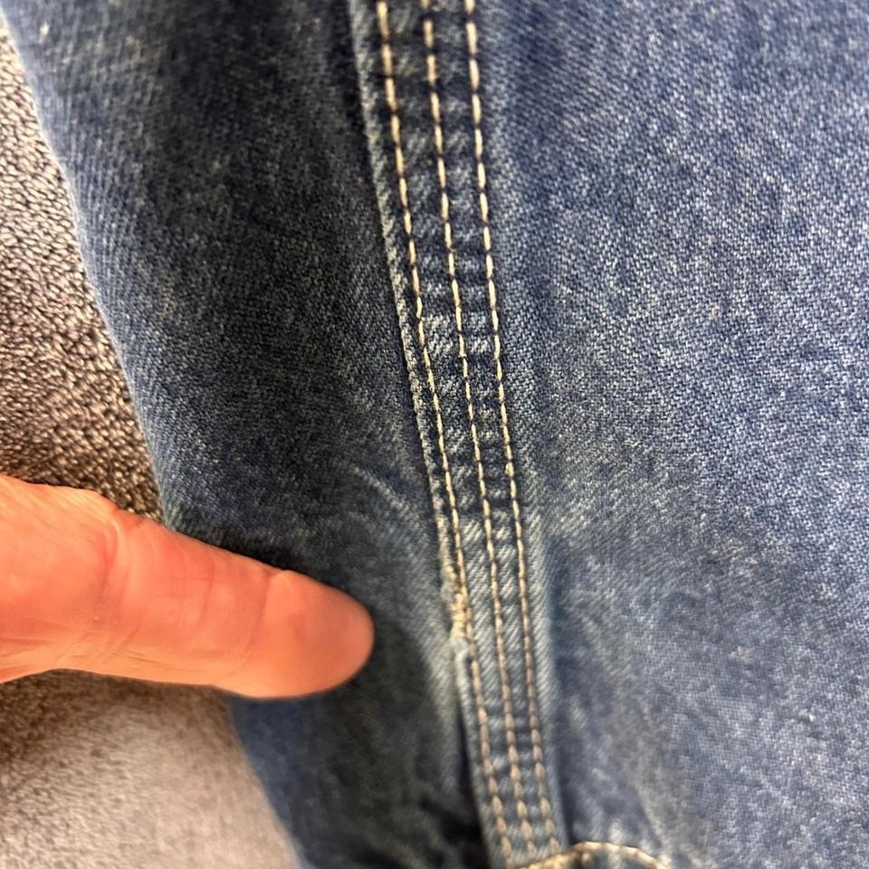 Carhartt FR Flame Resistant Carpenter Men's 34x34 Work Denim Blue Jeans thumbnail 5