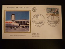 FRANCE PREMIER JOUR FDC YVERT 2203  AEROPORT BALE-MULHOUSE  1,90F  MULHOUSE 1982