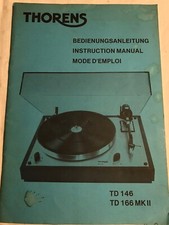 Manuale di istruzioni Thorens TD 146, TD 166 MKII