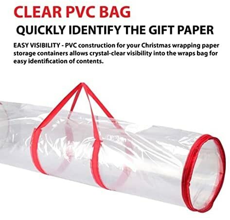 Christmas Xmas Wrapping Paper Storage Bag Gift Wrap Decoration Tidy Organiser - Picture 10 of 15