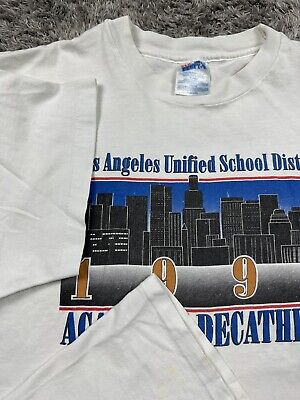 Vintage Los Angeles Unified School District Academic Decathlon 1994 T Shirt  XL