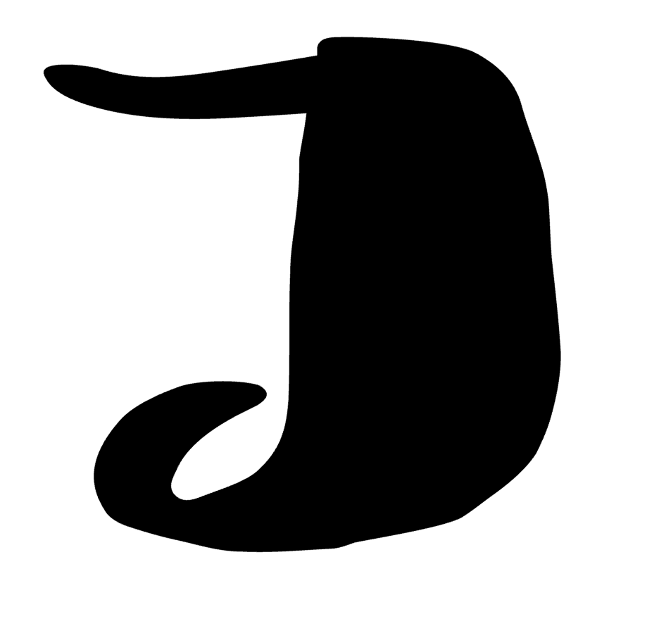 J Monogram Letter Initial Blossom Font Vinyl Decal Sticker A1589