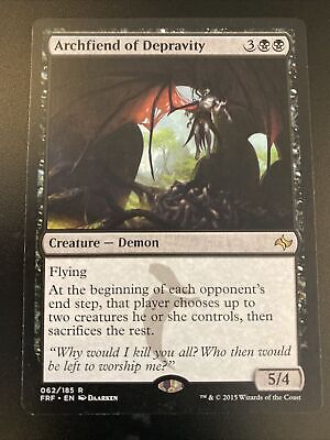 Archfiend of Depravity 1x FOIL FRF MTG Fate Reforged Rare MINT black Archfiend of Depravity 1x FOIL FRF MTG Fate Reforged Rare MINT black