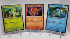 Pokemon Karten Glumanda Schiggy Bisasam Cosmic Holo SVP 046/047/048 DE NM Set