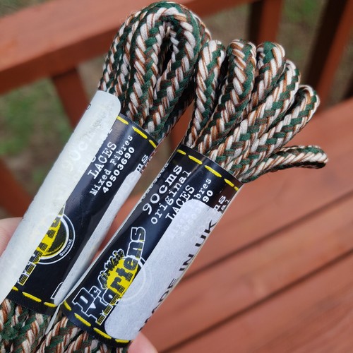 (2) Dr. Martens Air Wair Original Laces 90cms - Cream, Brown & Green - Picture 6 of 6