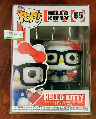 NEW FUNKO POP! HELLO KITTY #65 WITH GLASSES & PENCIL + NEW ECOTEK